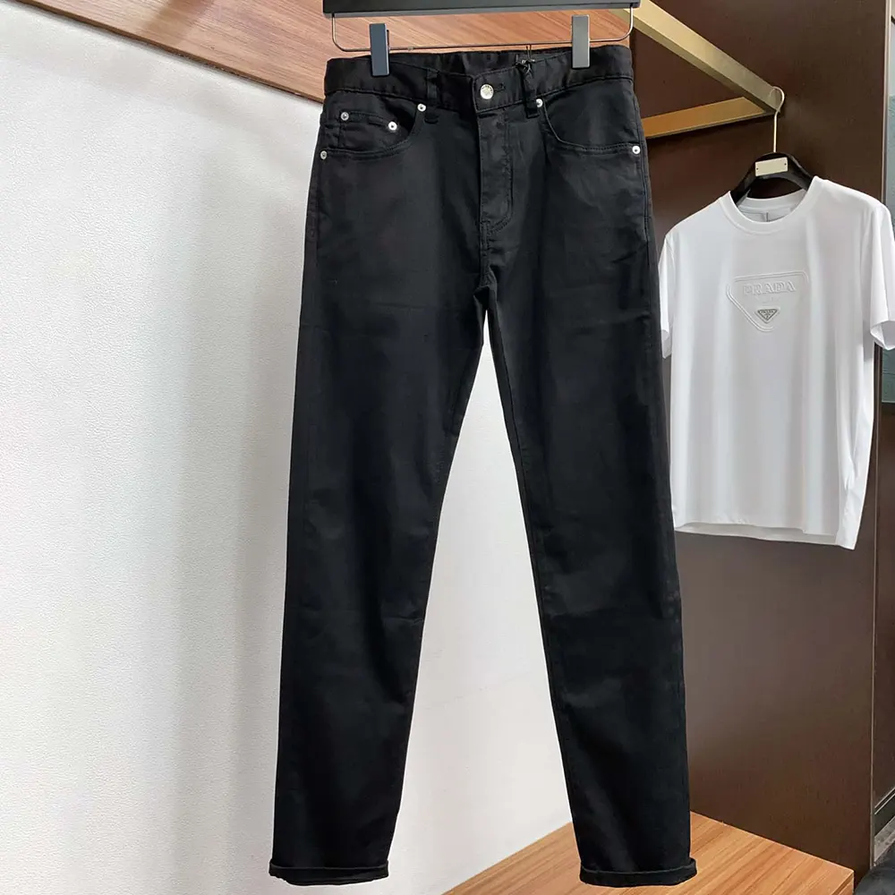 Side angle showing stretch fit detail of Dolce Gabbana D&G skinny jeans