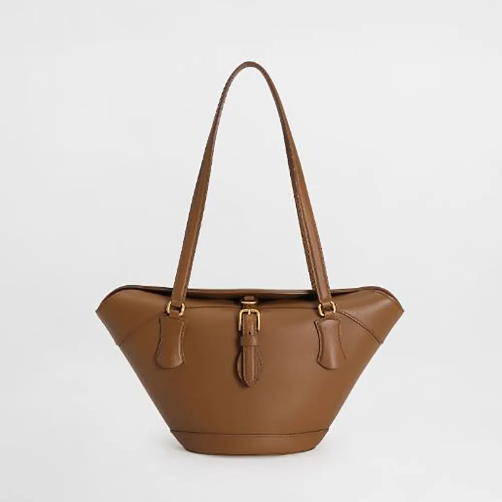 Front view of Dolce Gabbana D&G Women Capri Crow’S Nest-Brown shoulder bag