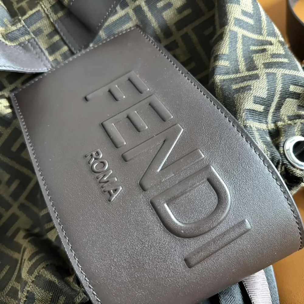 Fendi Men Strike Medium FF Jacquard Fabric Backpack-Brown - image 7