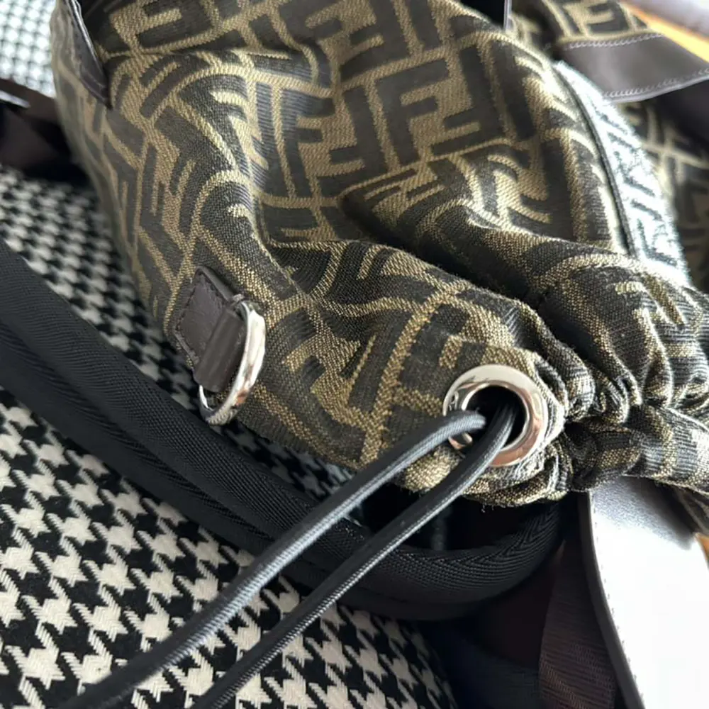 Fendi Men Strike Medium FF Jacquard Fabric Backpack-Brown - image 6