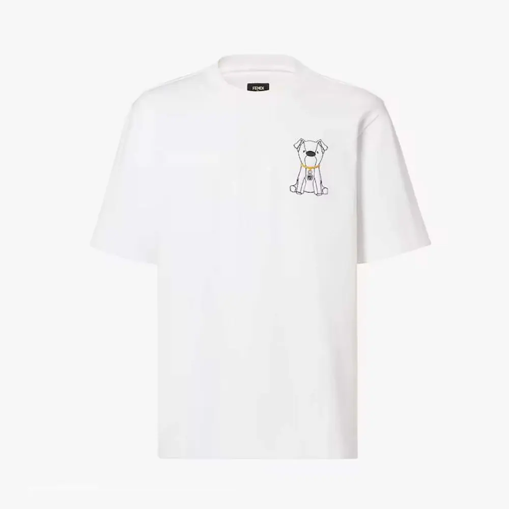 Fendi Women White Cotton T-shirt