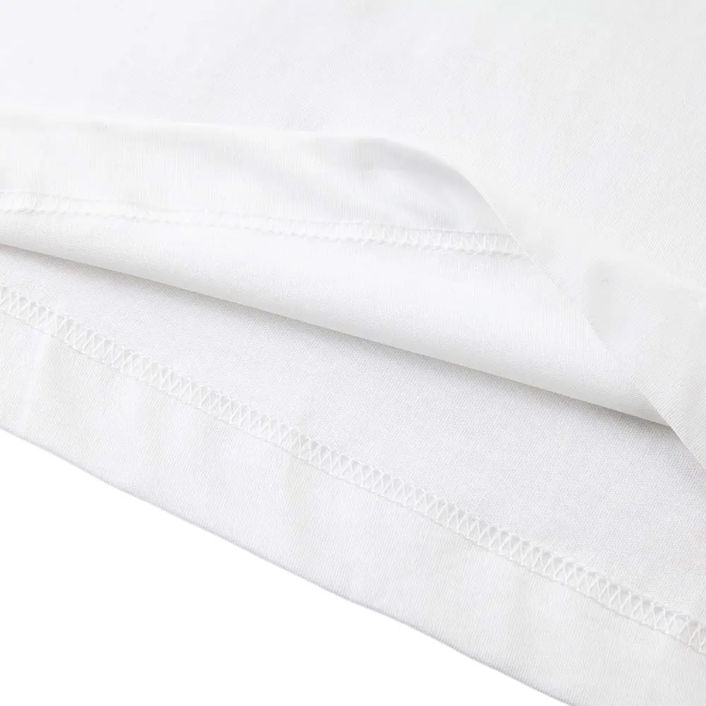 Side angle showing relaxed fit of Fendi Women White Cotton T-shirt
