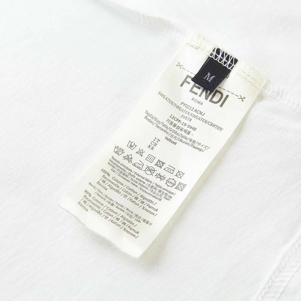 Fendi Women White Cotton T-shirt - image 9