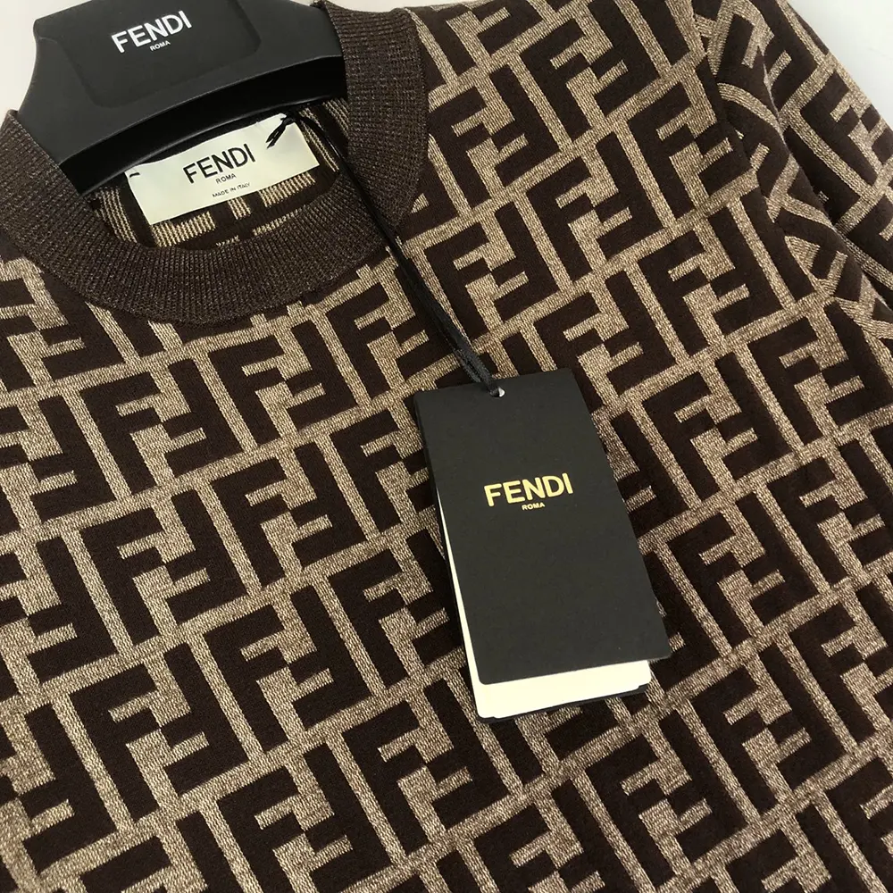 Fendi Women Brown FF Cotton Dress - image 7