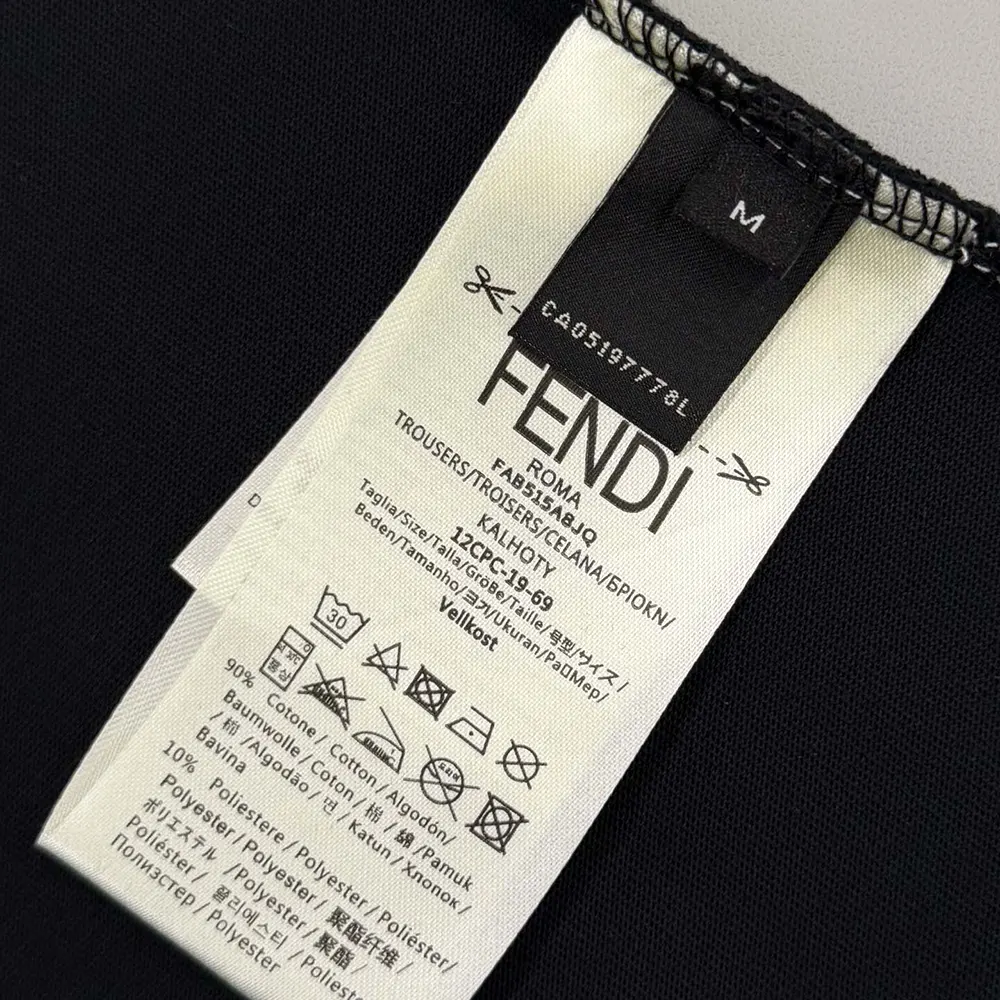 Fendi Men Dark Blue Cotton T-shirt - image 10