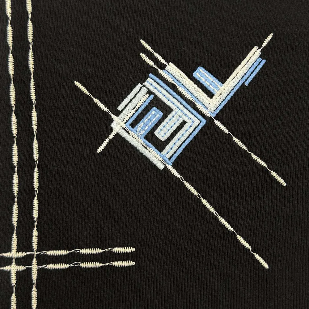 Fendi Men Dark Blue Cotton T-shirt - image 7