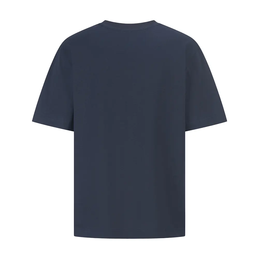 Side angle showing fit of Fendi Men Dark Blue Cotton T-shirt
