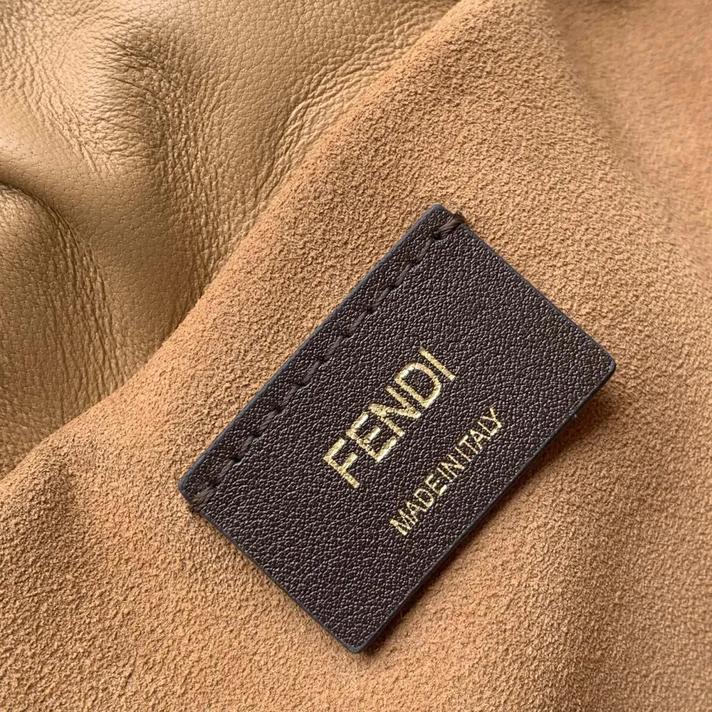 Fendi Women Mamma Baguette Large Cappuccino Nappa Leather Bag - image 10
