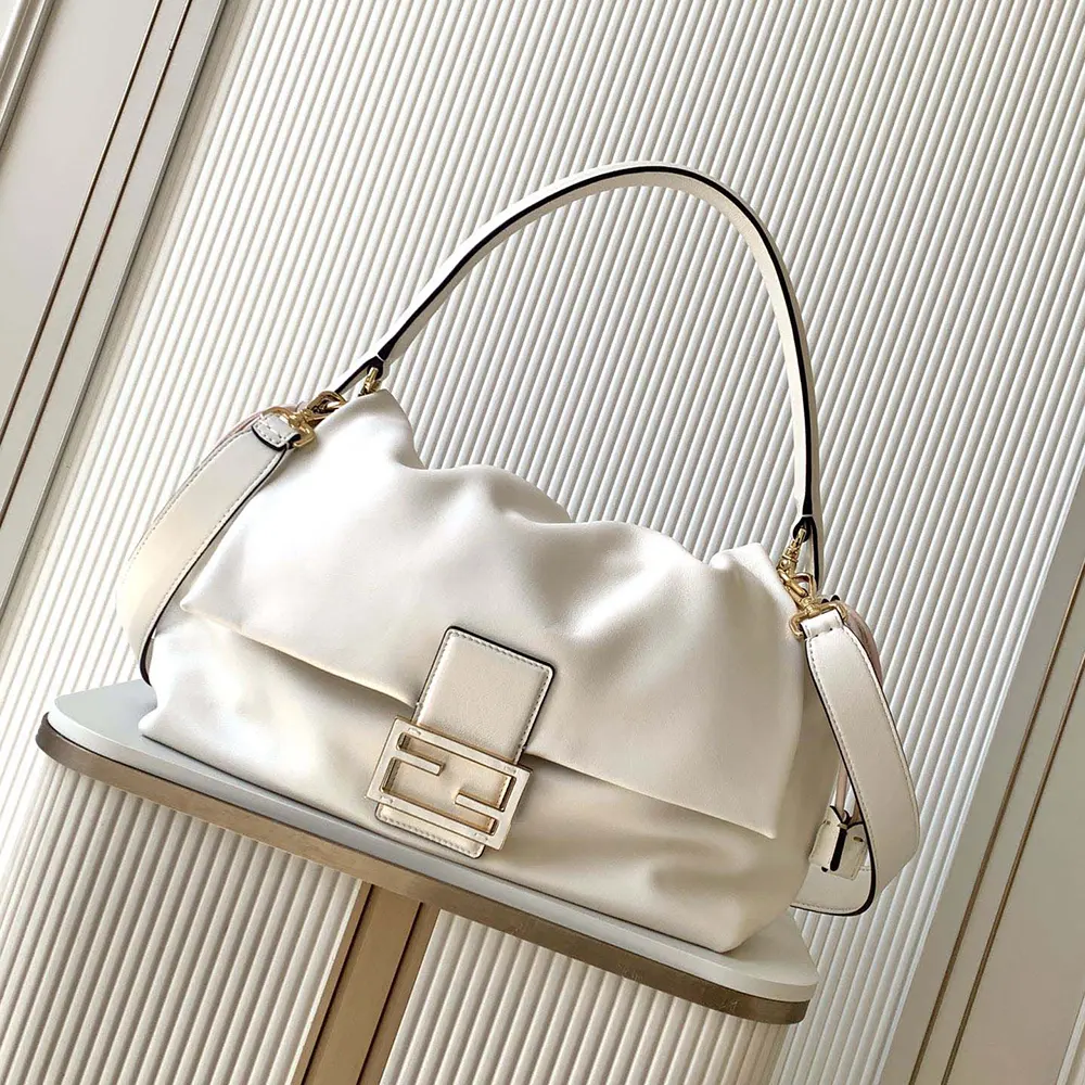Fendi Women Mamma Baguette Large Nappa Leather Bag - image 11