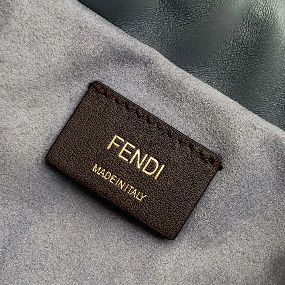 Fendi Women Mamma Baguette Medium Mercury Blue Nappa Leather Bag - image 10