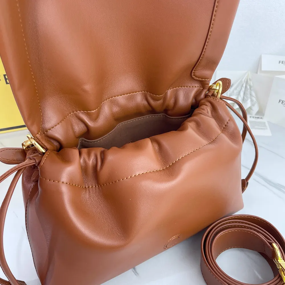 Fendi Women Mamma Baguette Medium Sienna Brown Nappa Leather Bag - image 6