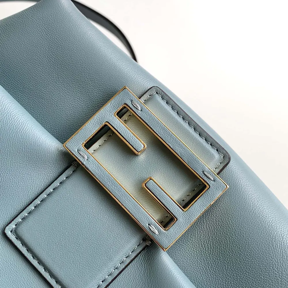 Fendi Women Mamma Baguette Small Mercury Blue Nappa Leather Mini-bag - image 8