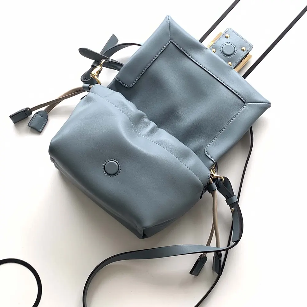 Fendi Women Mamma Baguette Small Mercury Blue Nappa Leather Mini-bag - image 5