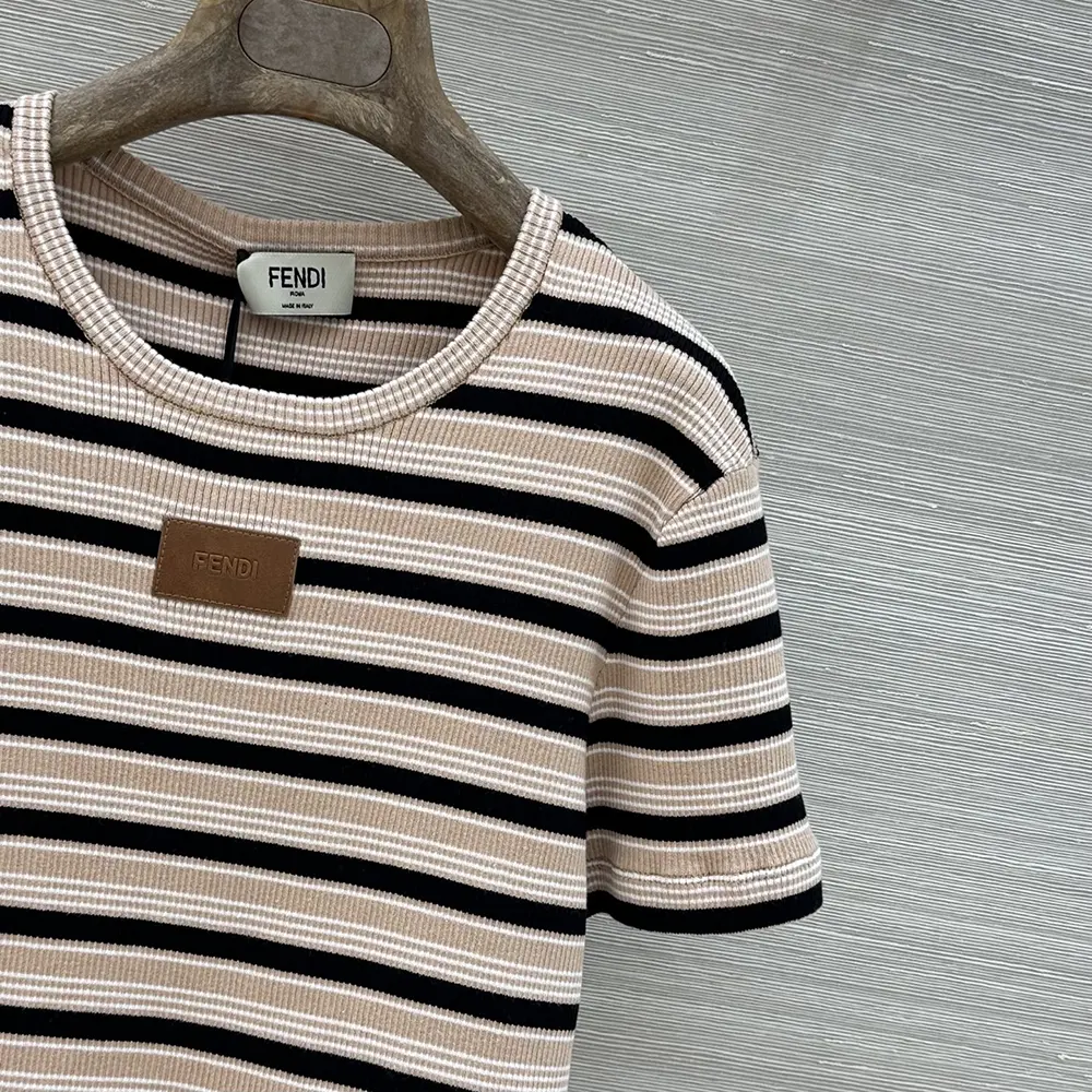 Fendi Women Top Multicolor Striped Cotton Jumper - image 6