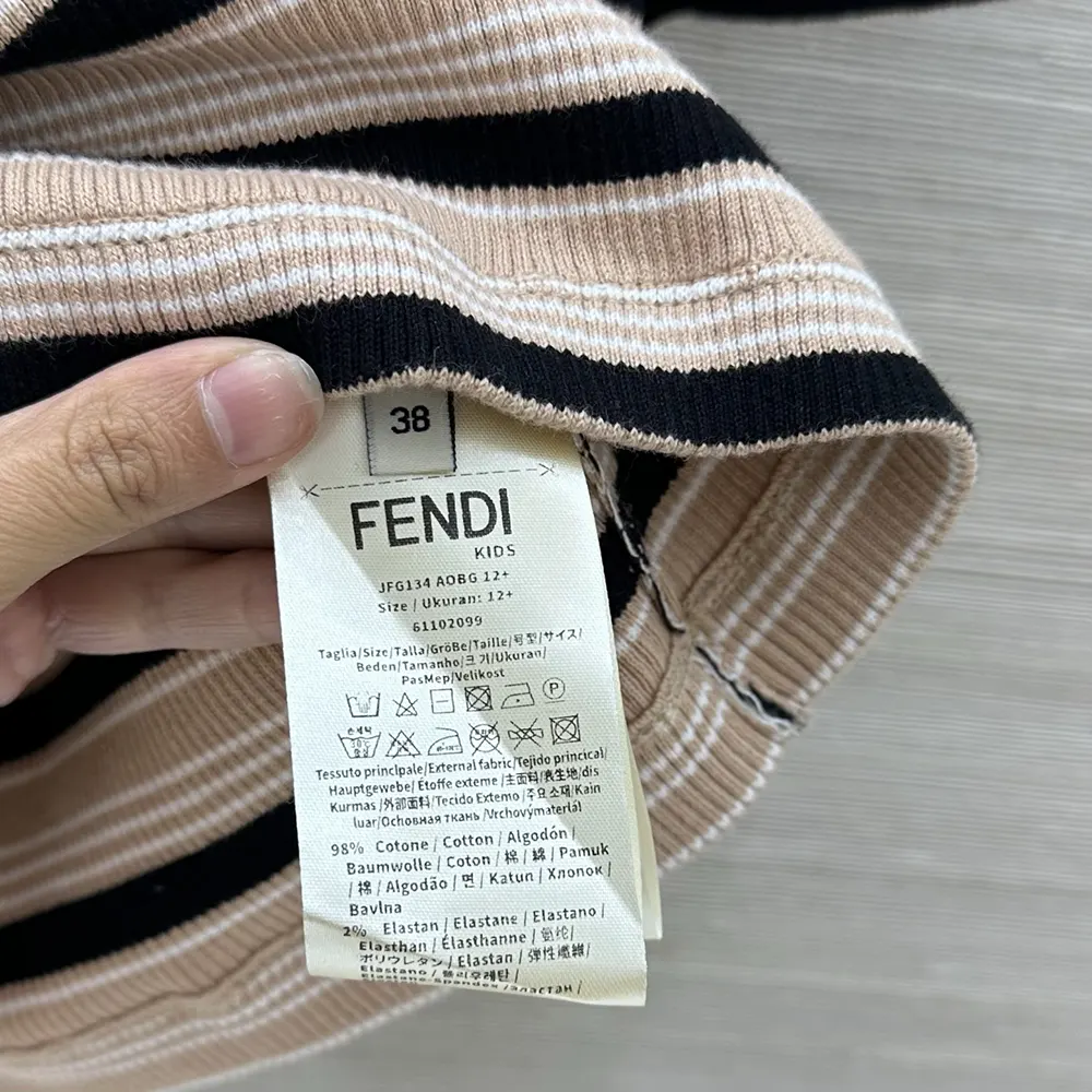 Fendi Women Top Multicolor Striped Cotton Jumper - image 10