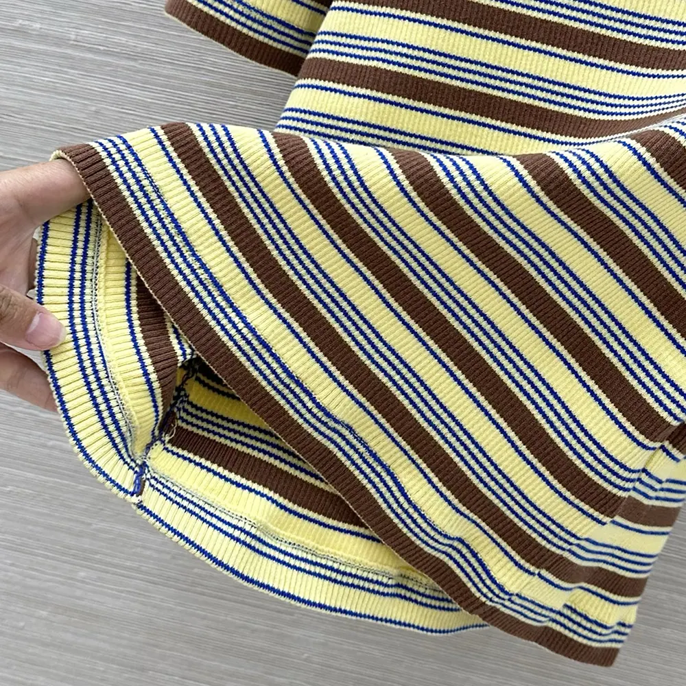 Fendi Women Top Multicolor Striped Cotton Jumper - image 9