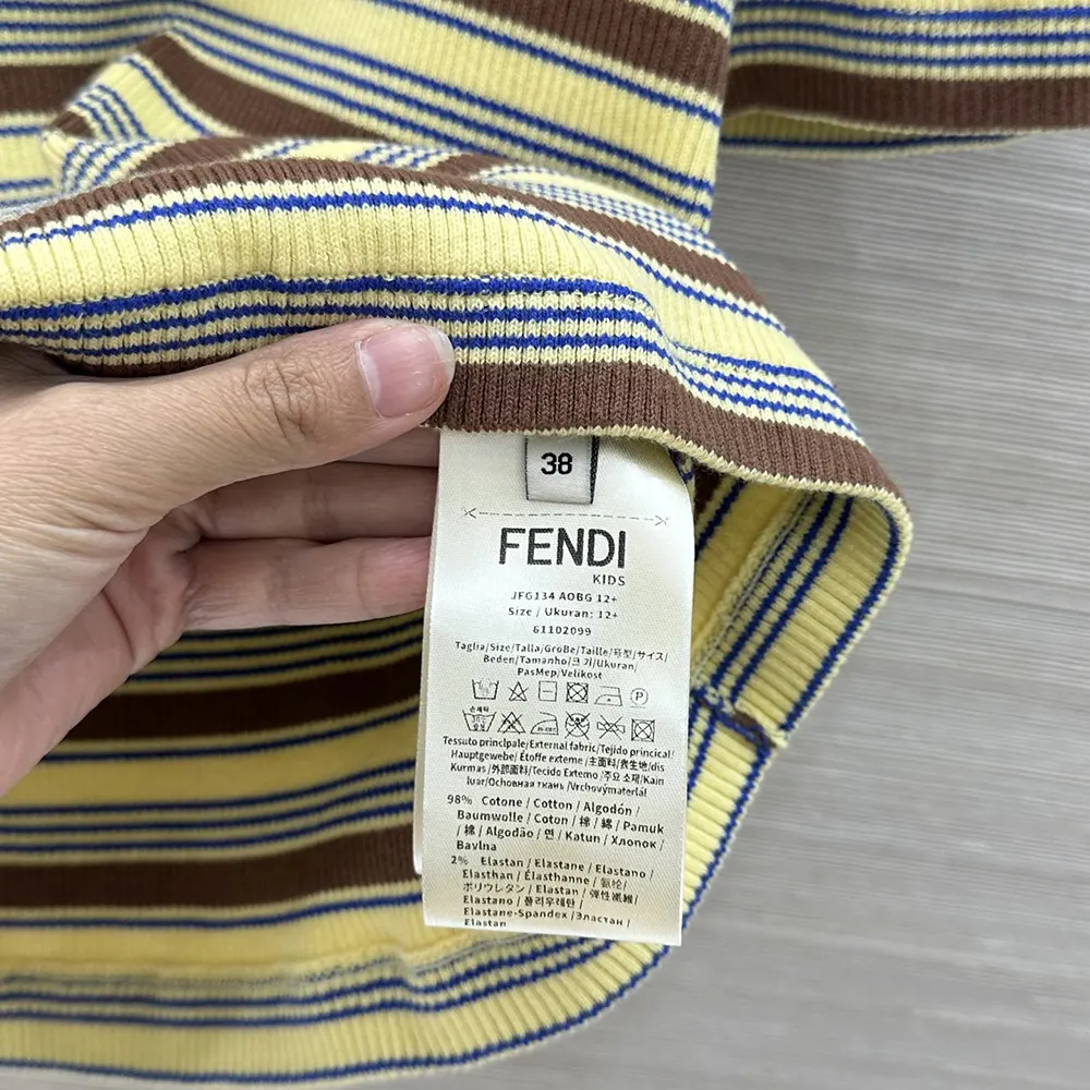 Fendi Women Top Multicolor Striped Cotton Jumper - image 10