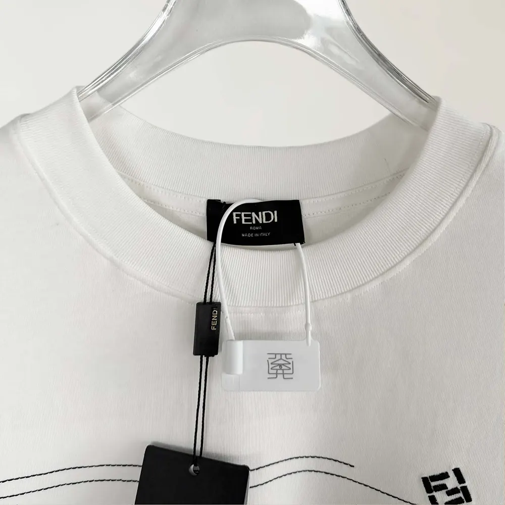 Fendi Men White Cotton T-shirt - image 4
