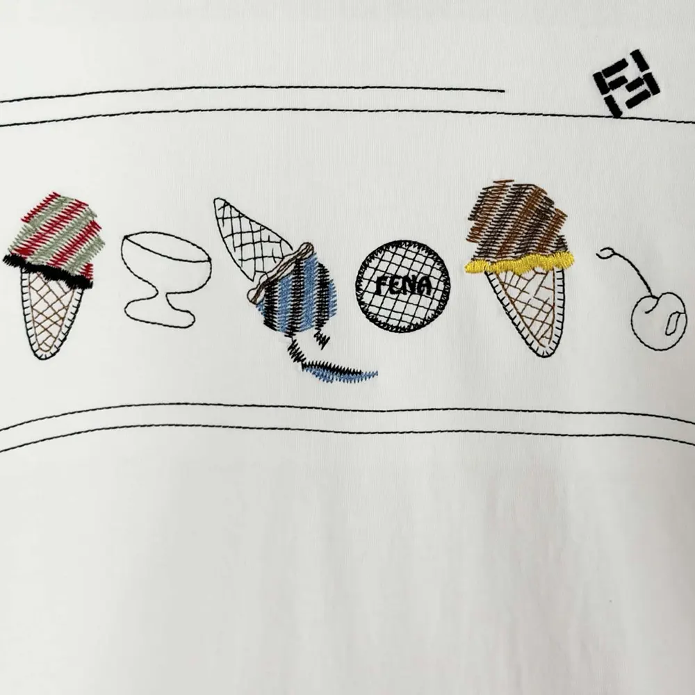Fendi Men White Cotton T-shirt - image 6