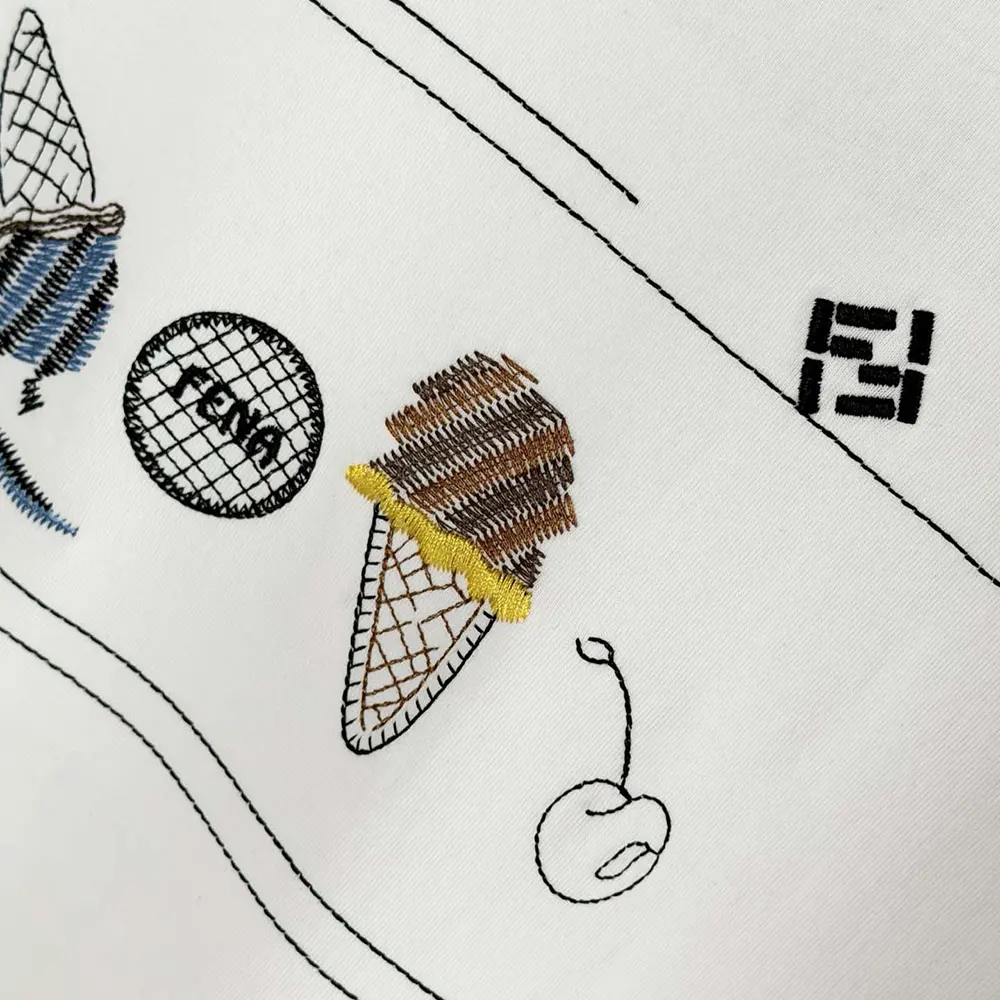 Fendi Men White Cotton T-shirt - image 8