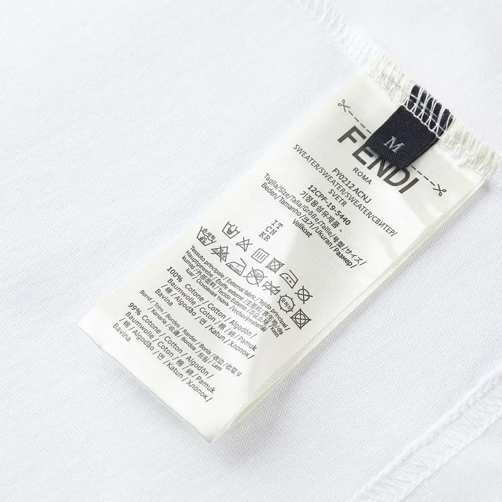 Fendi Men White Cotton T-shirt - image 10
