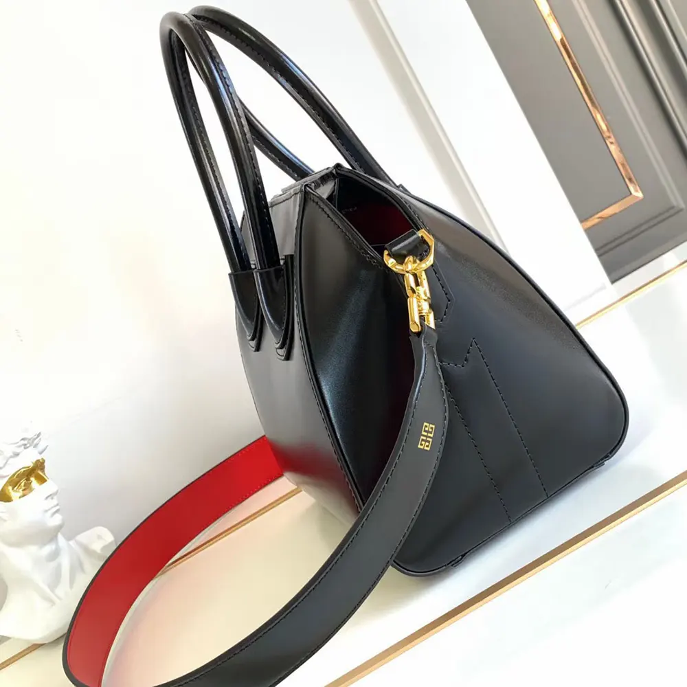Givenchy Women Mini Antigona Bag in Box Leather-Black - image 4