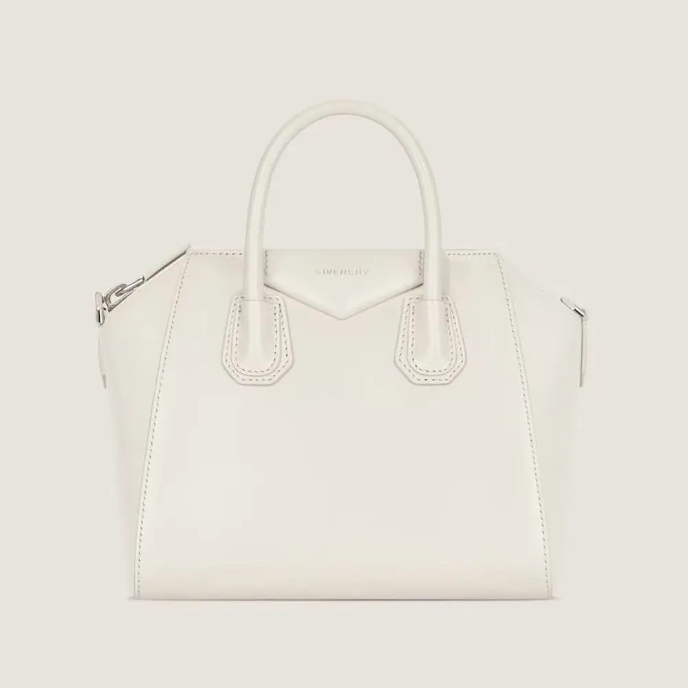 Givenchy Women Small Antigona Bag in Box Leather-White