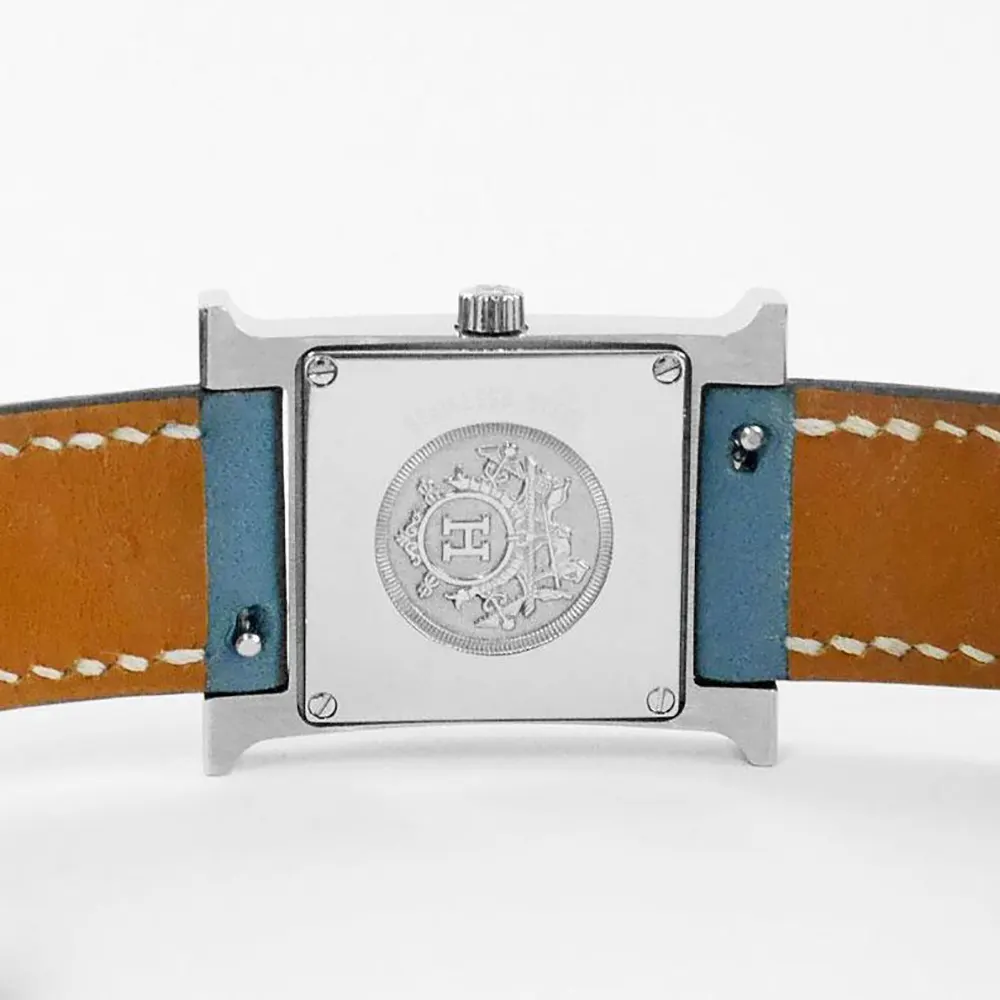 Hermes Women Heure H Watch Small Model 25 mm-Blue - image 5
