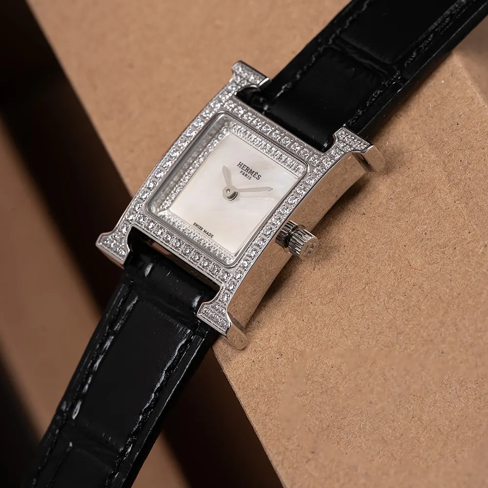 Hermes Women Heure H Watch Mini Model 21 mm-Silver - image 4