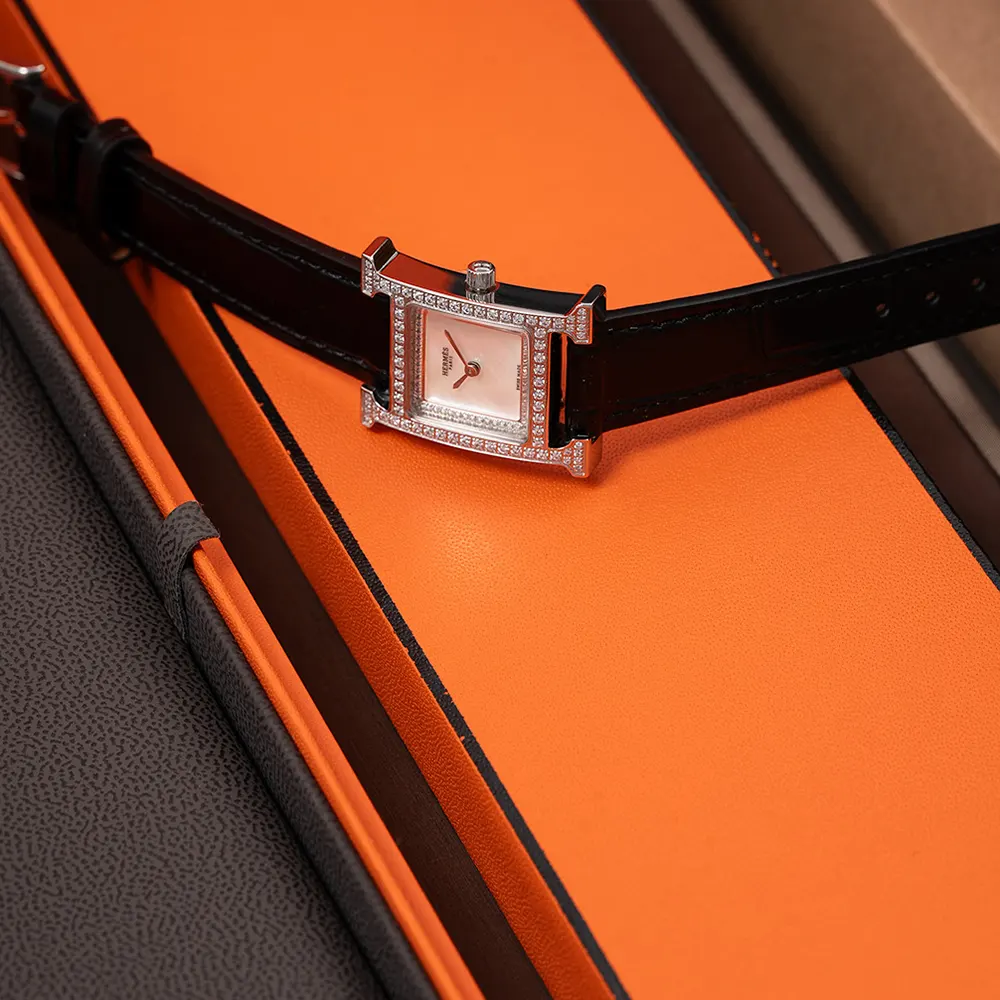 Hermes Women Heure H Watch Mini Model 21 mm-Silver - image 6