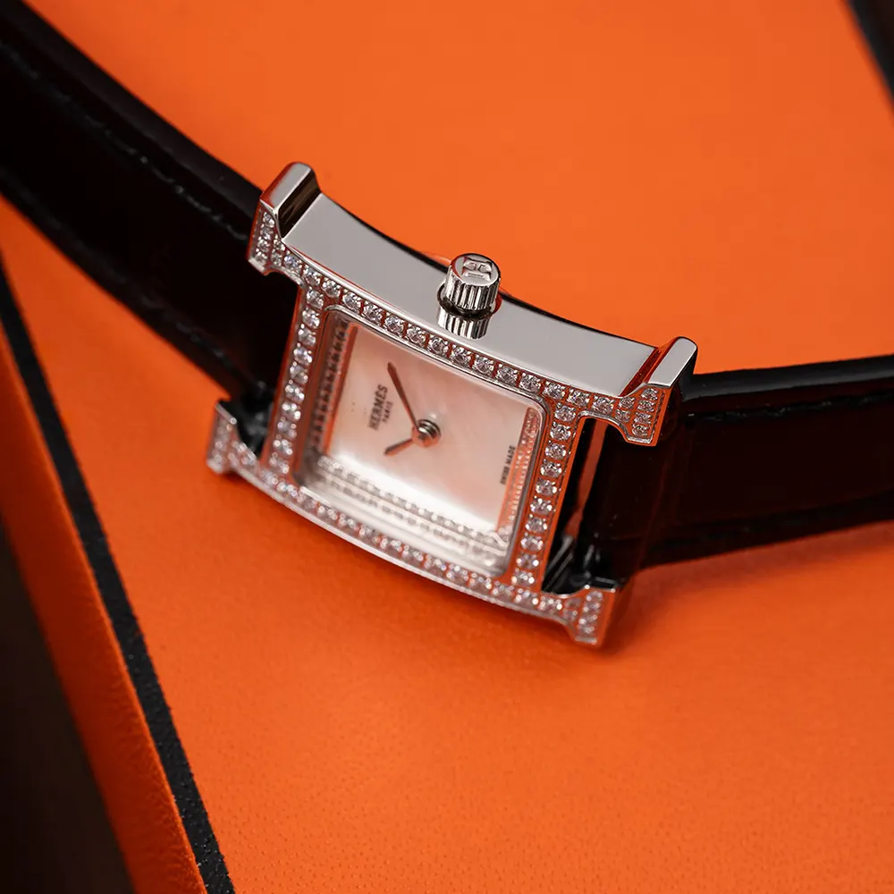 Hermes Women Heure H Watch Mini Model 21 mm-Silver - image 7