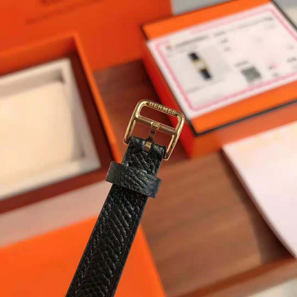 Hermes Women Heure H Watch Small Model Quartz Movement 25 mm in Steel-Black - image 7