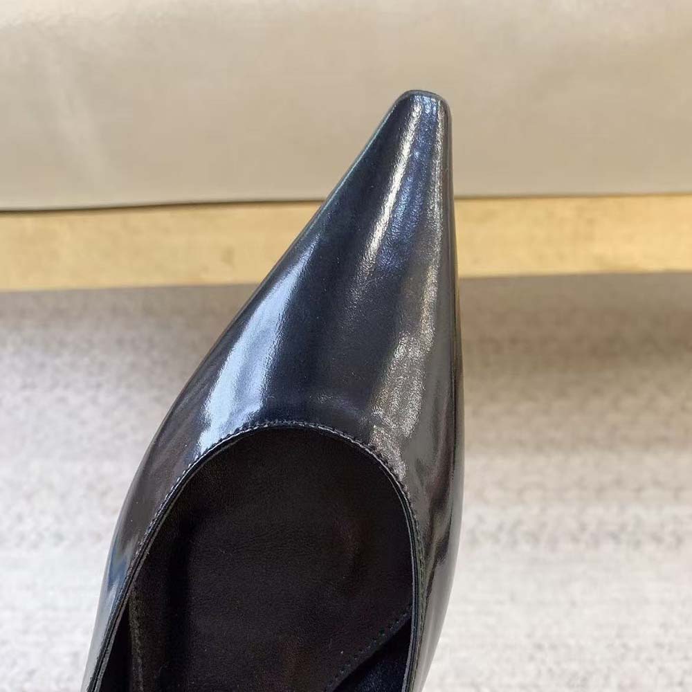 Saint Laurent YSL Women Anne Marie Slingback Flats in Smooth Leather-844421AA - image 7