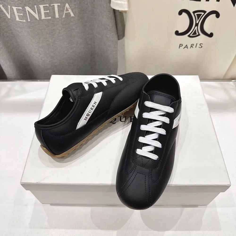 Top-down view showing laces and chunky sole of Alexander Mcqueen Unisex Boxe Sneaker