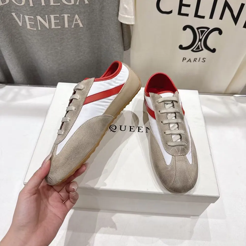Alexander Mcqueen Unisex Boxe Sneaker in White/Red - image 4