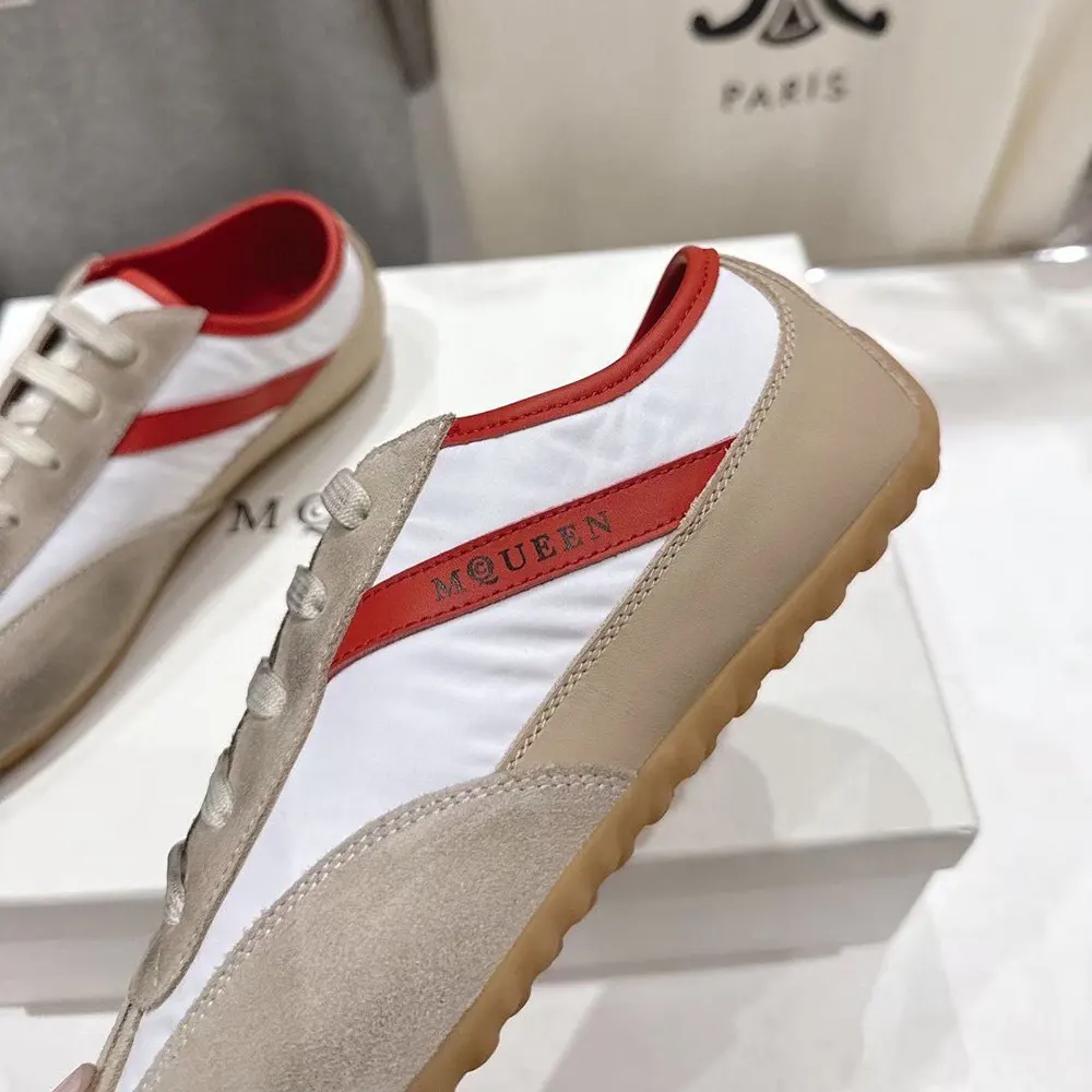 Alexander Mcqueen Unisex Boxe Sneaker in White/Red - image 8