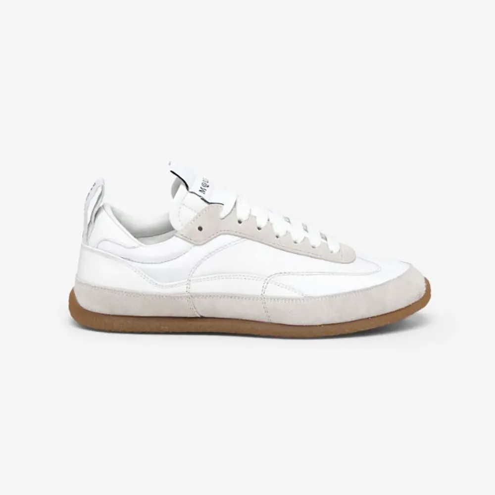 Side profile of Alexander Mcqueen Unisex EC1 Sneaker in White