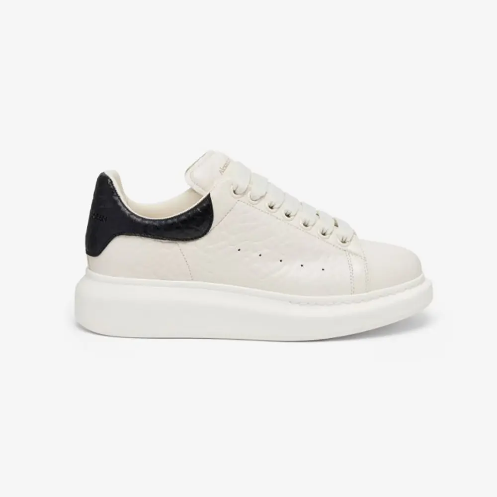 Side profile of Alexander Mcqueen Unisex Oversized Sneaker off white black