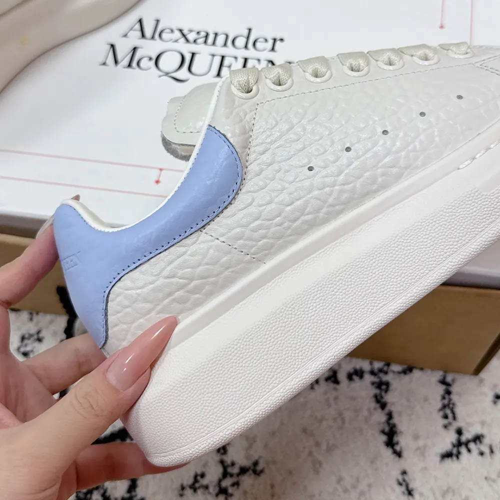 Alexander Mcqueen Unisex Oversized Sneaker in Off White/Light Blue - image 9