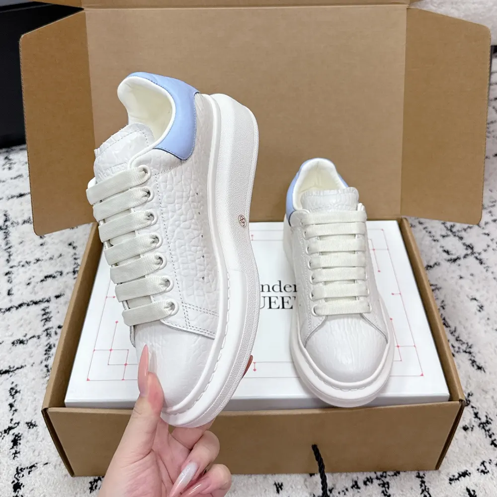 Alexander Mcqueen Unisex Oversized Sneaker in Off White/Light Blue - image 5