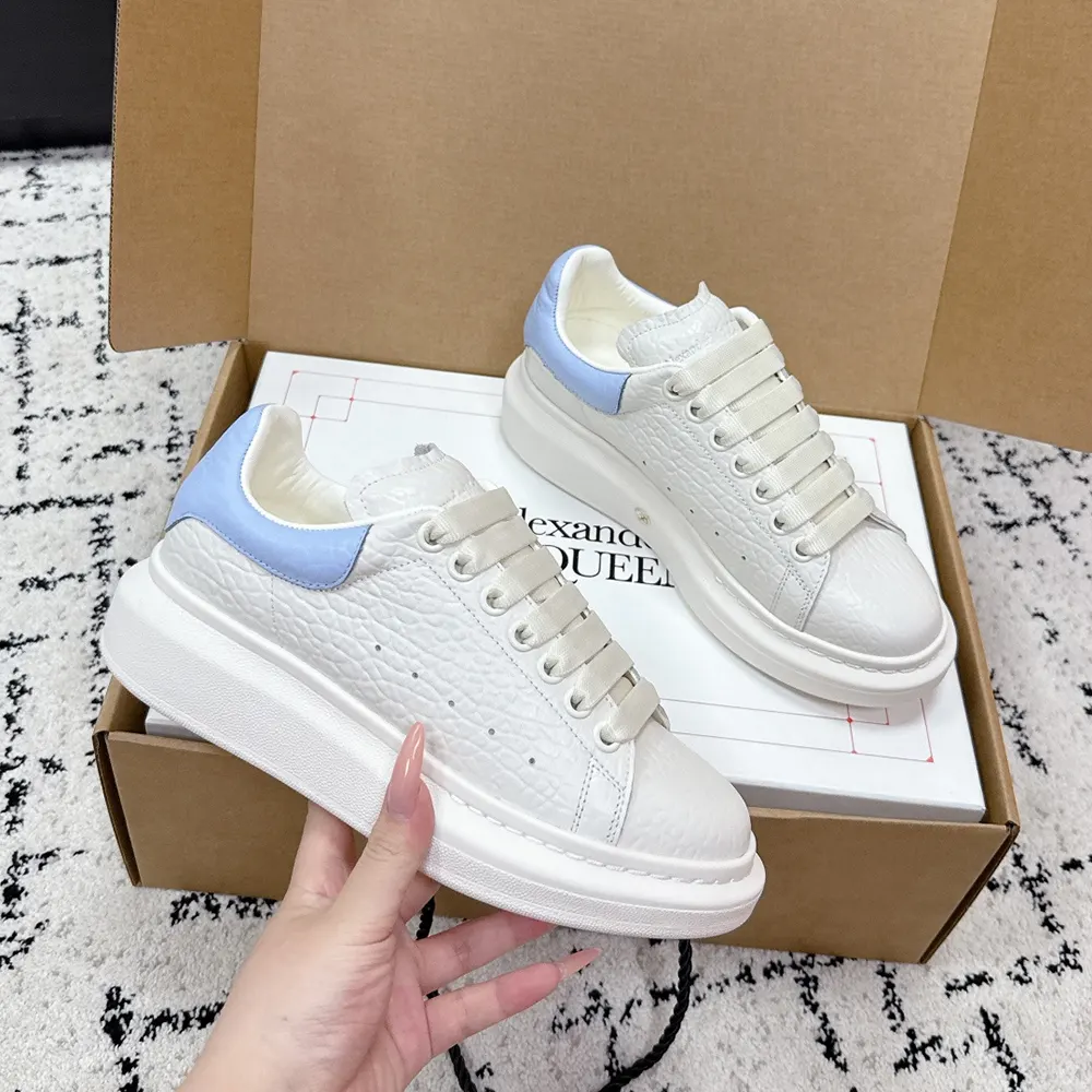 Alexander Mcqueen Unisex Oversized Sneaker in Off White/Light Blue - image 4