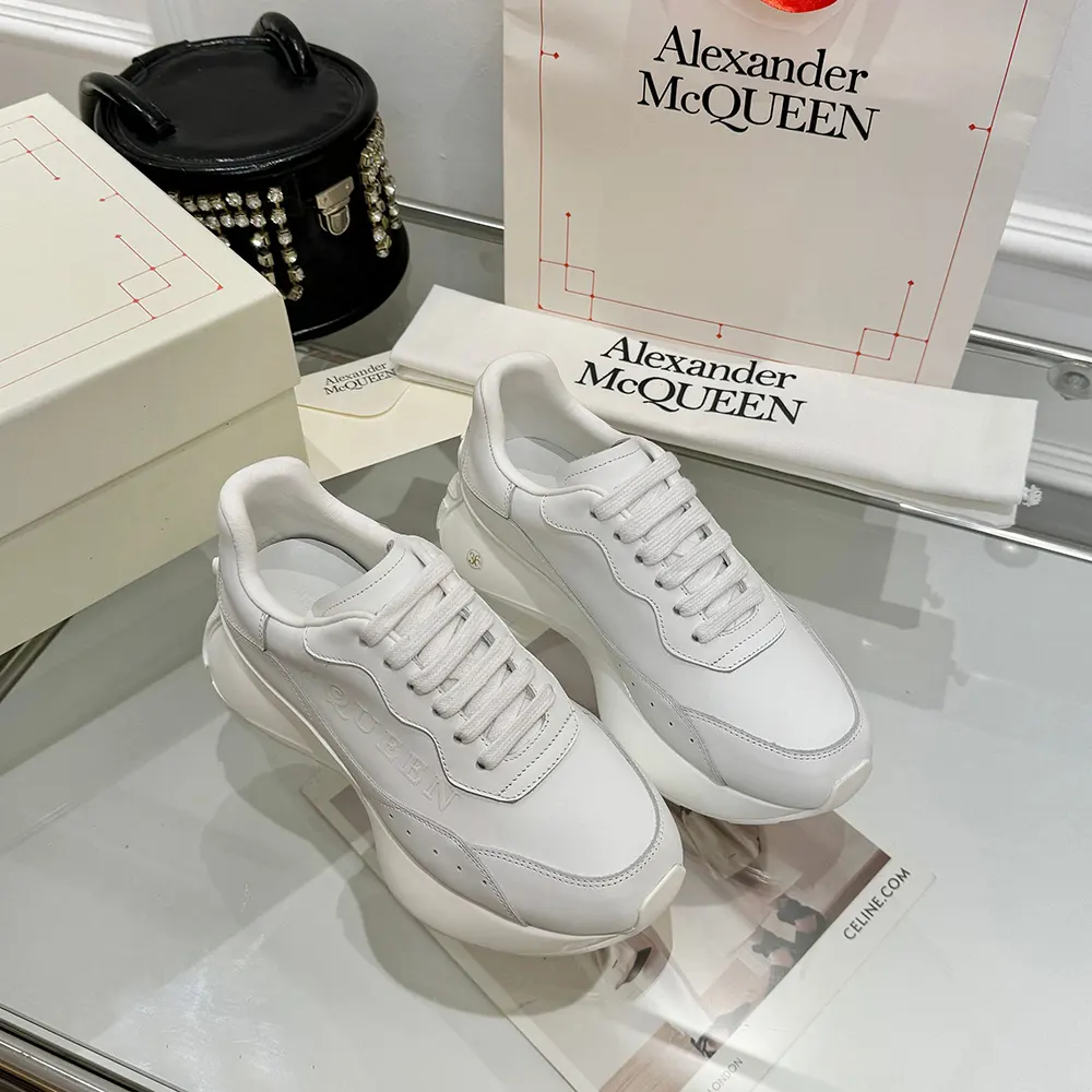 Alexander Mcqueen Unisex Sprint Runner in White - image 4