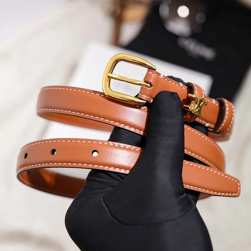Celine Women Vivienne Belt 25Mm In Natural Calfskin-Tan - image 4