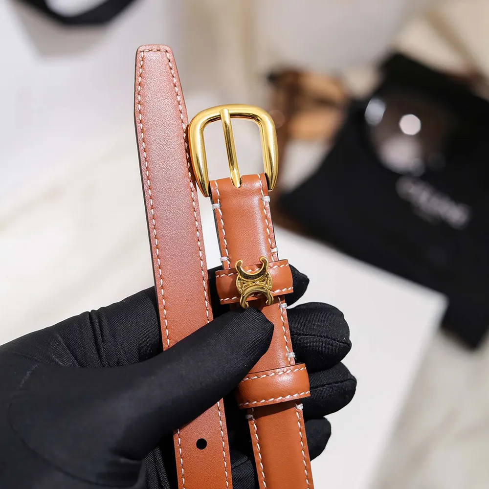 Celine Women Vivienne Belt 25Mm In Natural Calfskin-Tan - image 9