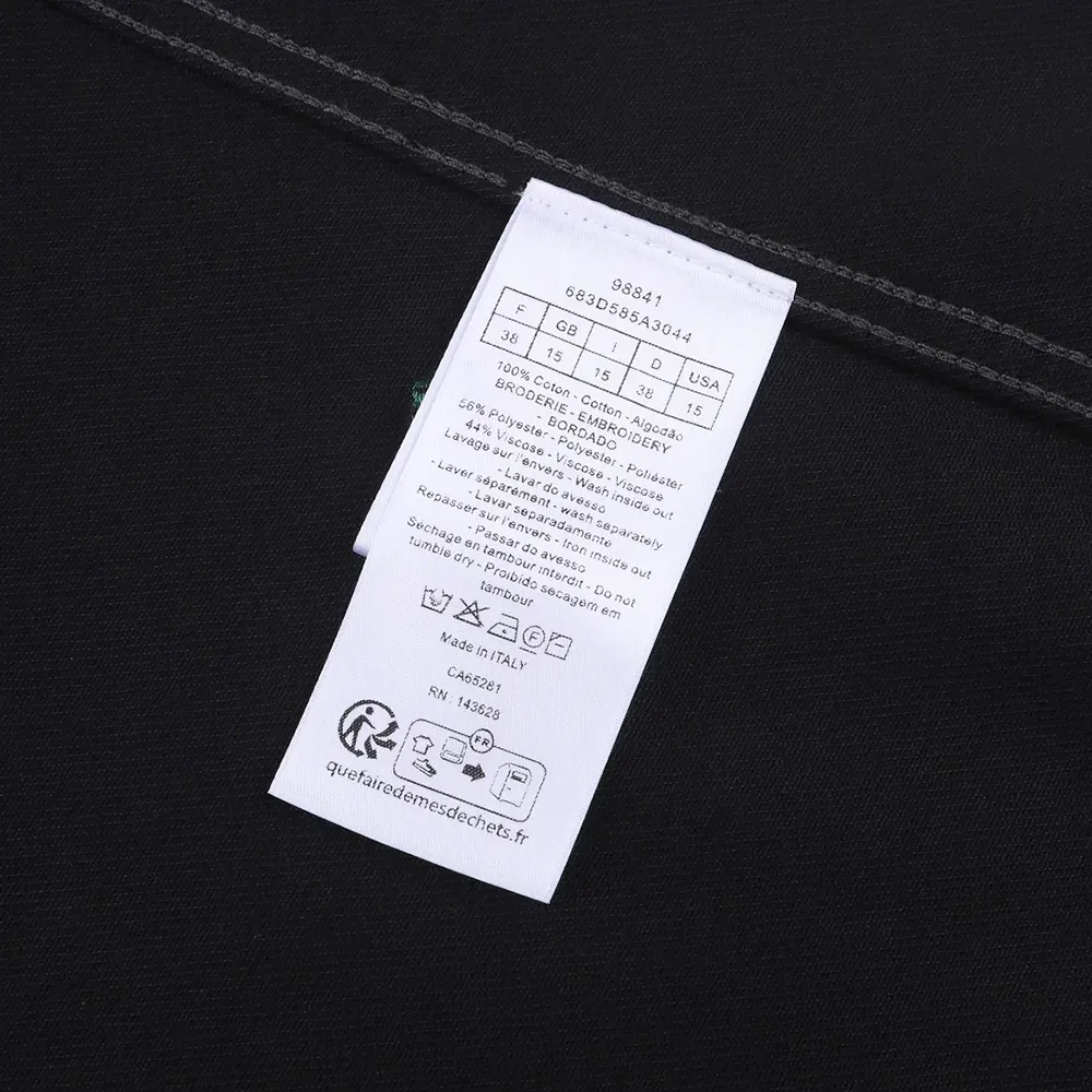 Dior Men Overshirt with Dior Clover Embroidery Black Cotton Twill - image 9