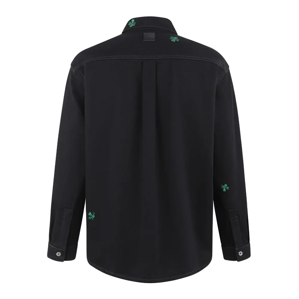 Side profile showing relaxed silhouette of Dior Men Overshirt with cotton twill