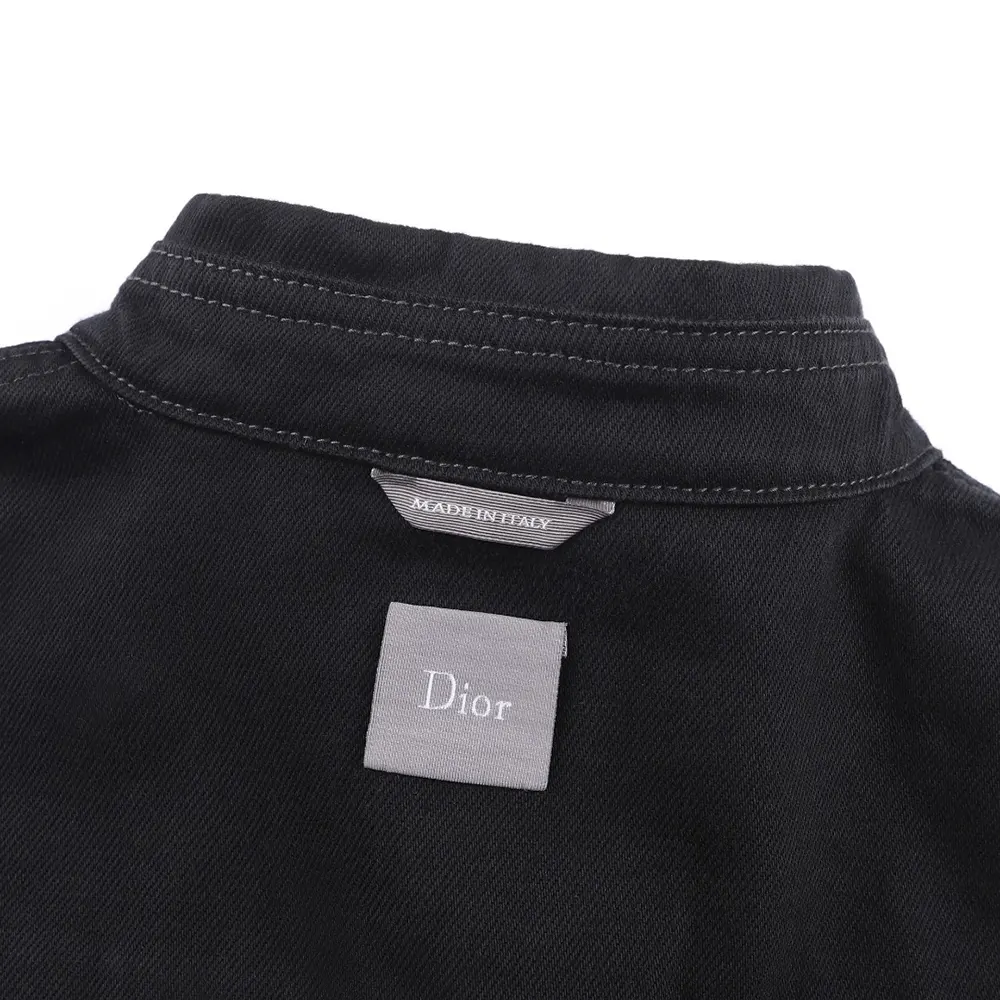 Dior Men Overshirt with Dior Clover Embroidery Black Cotton Twill - image 6