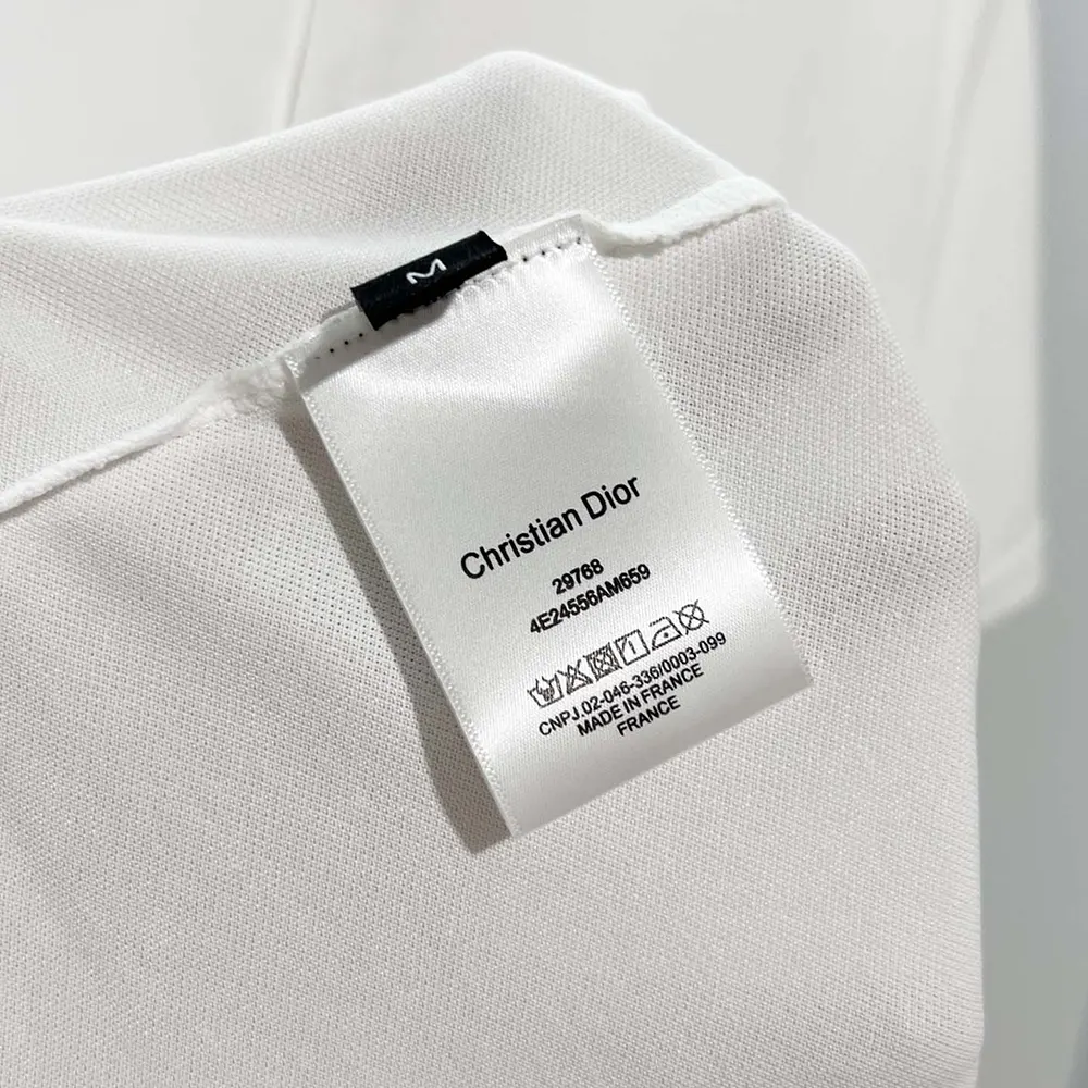 Dior Men Polo Shirt with Dior Clover Embroidery White Cotton Piqué - image 10