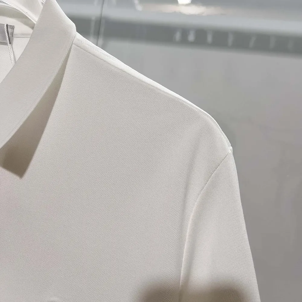Dior Men Polo Shirt with Dior Clover Embroidery White Cotton Piqué - image 6