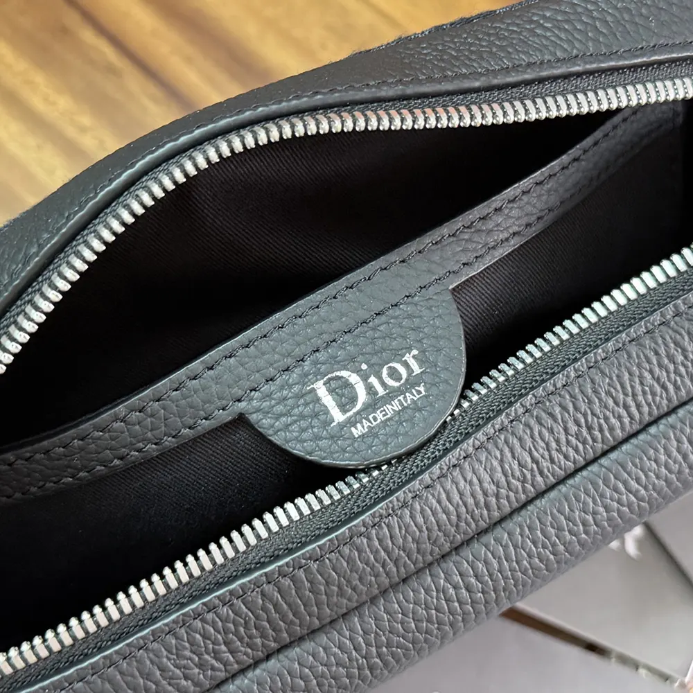 Dior Men Rider Zipped Messenger Bag Black Dior Oblique Jacquard and Black Grained Calfskin - image 6